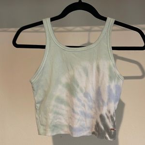 Pink cropped lounge tank top